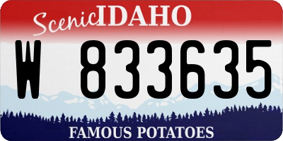 ID license plate W833635