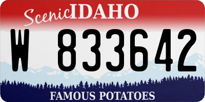 ID license plate W833642
