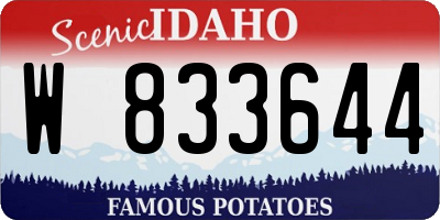 ID license plate W833644