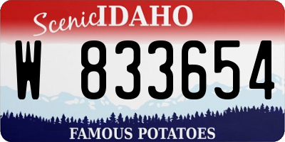 ID license plate W833654