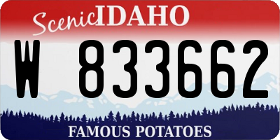 ID license plate W833662