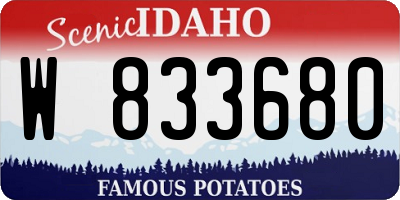 ID license plate W833680