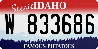 ID license plate W833686