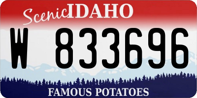 ID license plate W833696