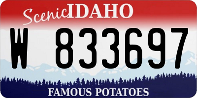 ID license plate W833697