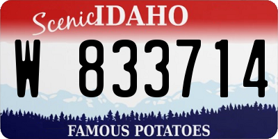 ID license plate W833714