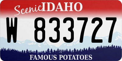 ID license plate W833727
