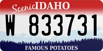 ID license plate W833731