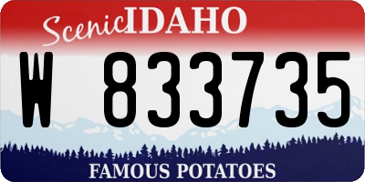 ID license plate W833735