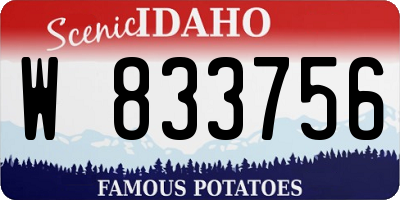ID license plate W833756