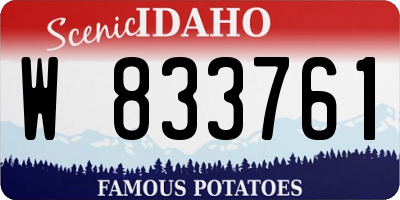 ID license plate W833761