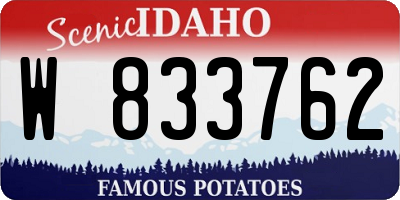 ID license plate W833762