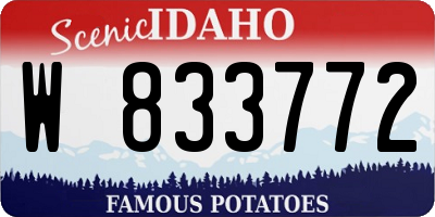 ID license plate W833772