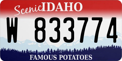 ID license plate W833774