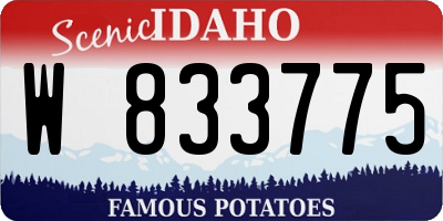 ID license plate W833775