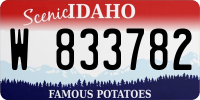 ID license plate W833782