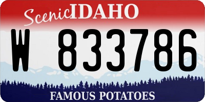 ID license plate W833786