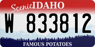 ID license plate W833812