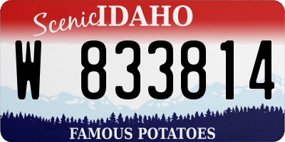 ID license plate W833814