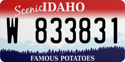 ID license plate W833831