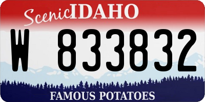 ID license plate W833832