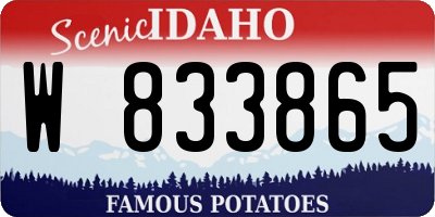 ID license plate W833865