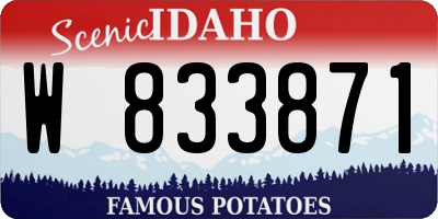 ID license plate W833871