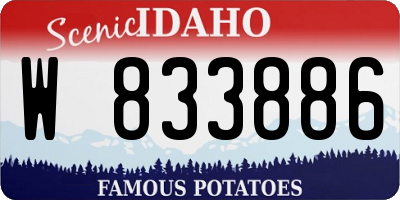 ID license plate W833886