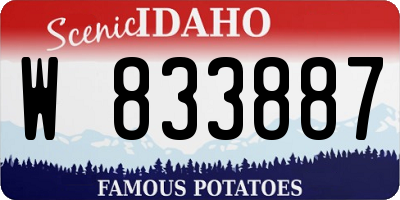 ID license plate W833887