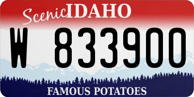 ID license plate W833900