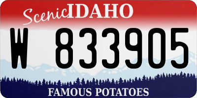 ID license plate W833905