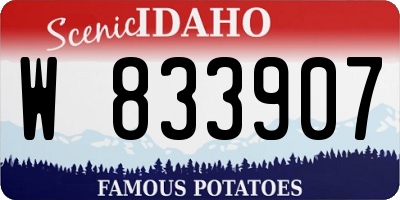 ID license plate W833907