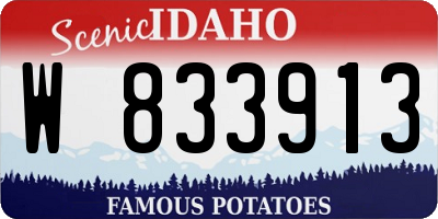 ID license plate W833913