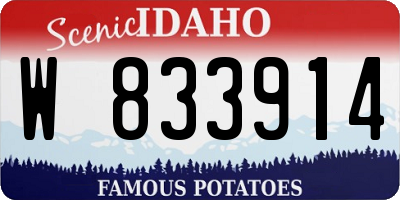 ID license plate W833914