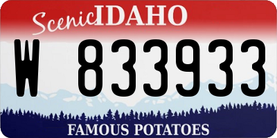 ID license plate W833933