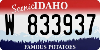 ID license plate W833937