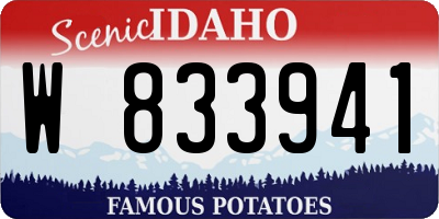 ID license plate W833941