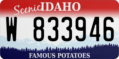 ID license plate W833946