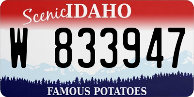 ID license plate W833947