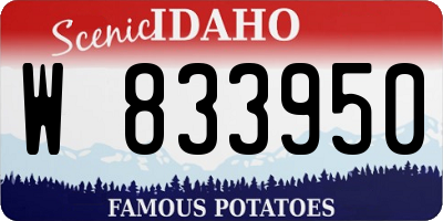 ID license plate W833950