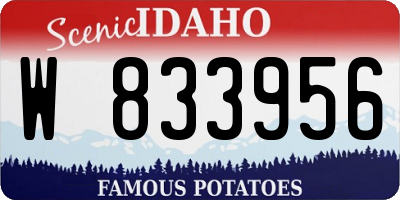 ID license plate W833956