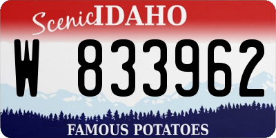ID license plate W833962