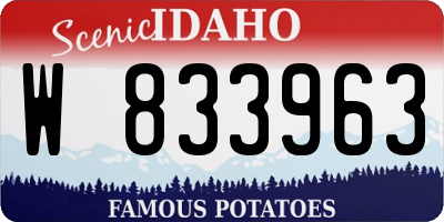 ID license plate W833963
