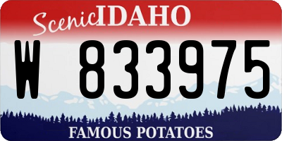 ID license plate W833975