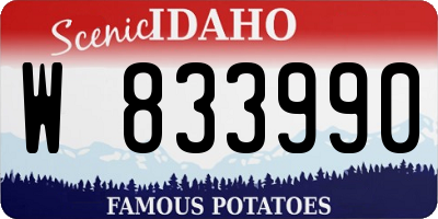 ID license plate W833990