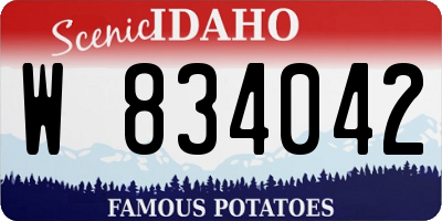 ID license plate W834042