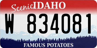 ID license plate W834081