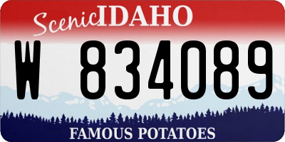 ID license plate W834089
