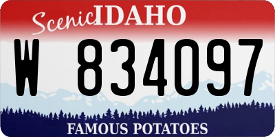 ID license plate W834097