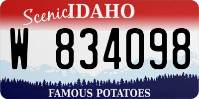 ID license plate W834098